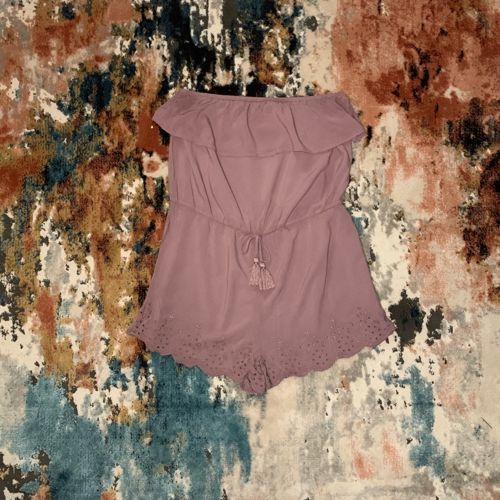 Strapless romper
